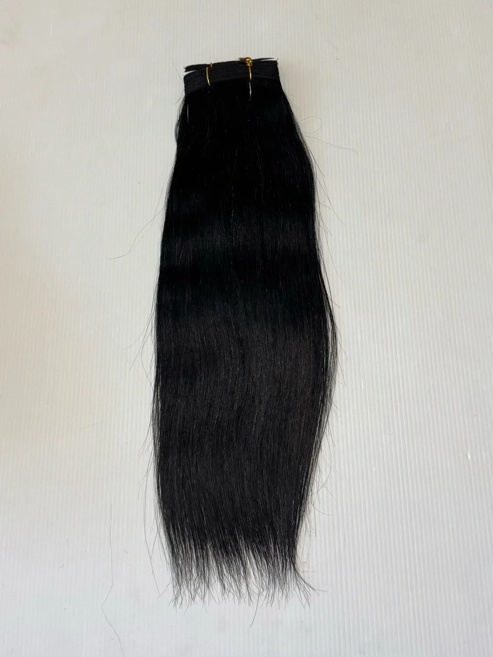 Masterpiece 007 Remi Human Hair Extensions 16” Jet Black #1 Straight Weft
